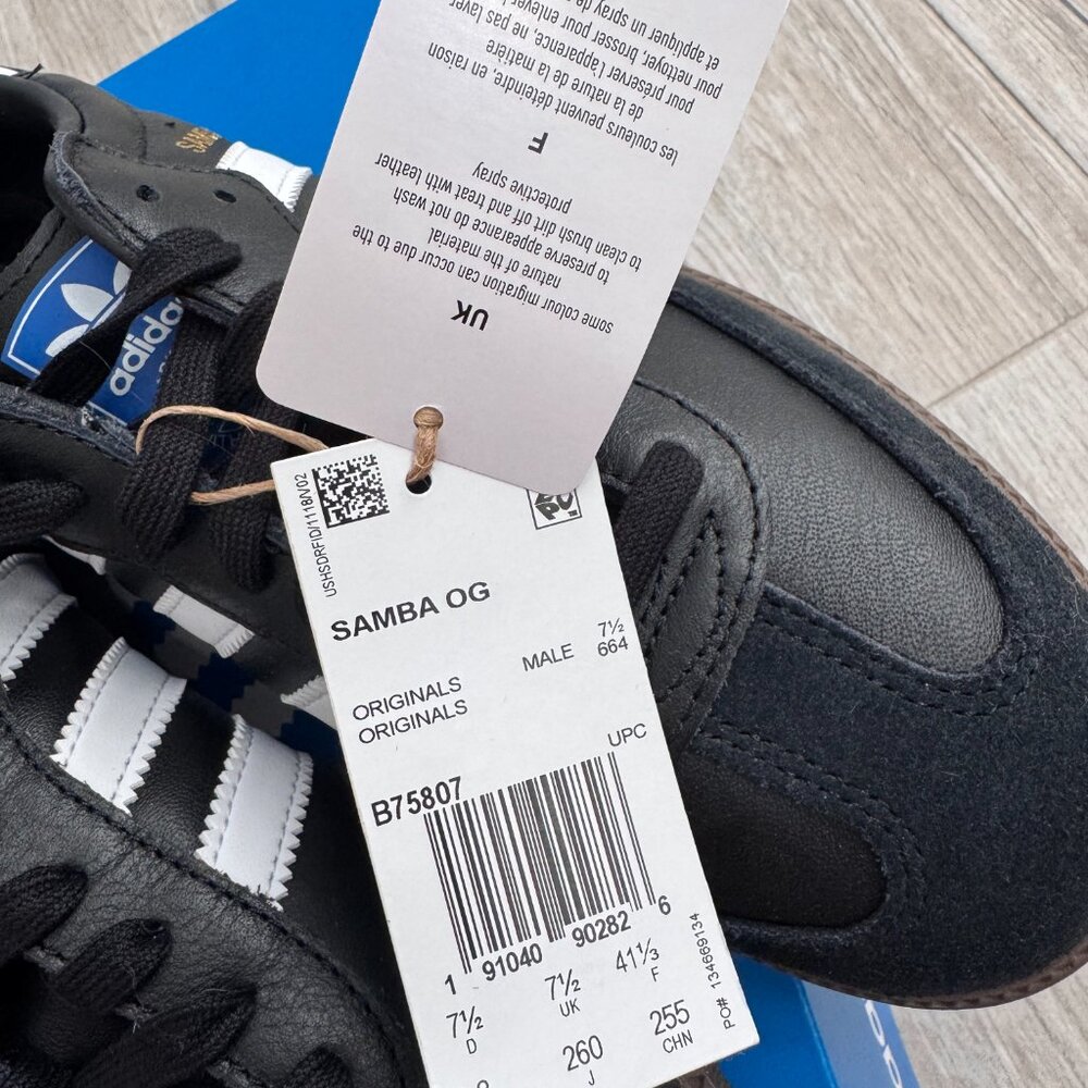 Adidas Samba OG Black White Sneakers – New With Box - Picture 3 of 6
